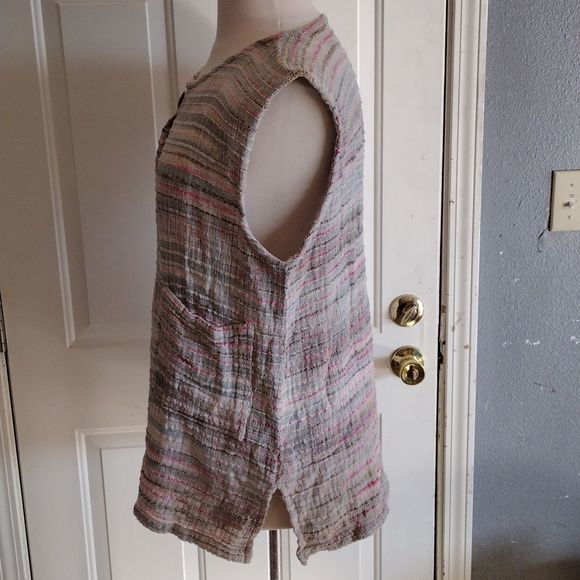 Yasuko Kurisaka Anthropologie Woven Cotton 2 Pocket Sleeveless Top - Picture 9 of 16